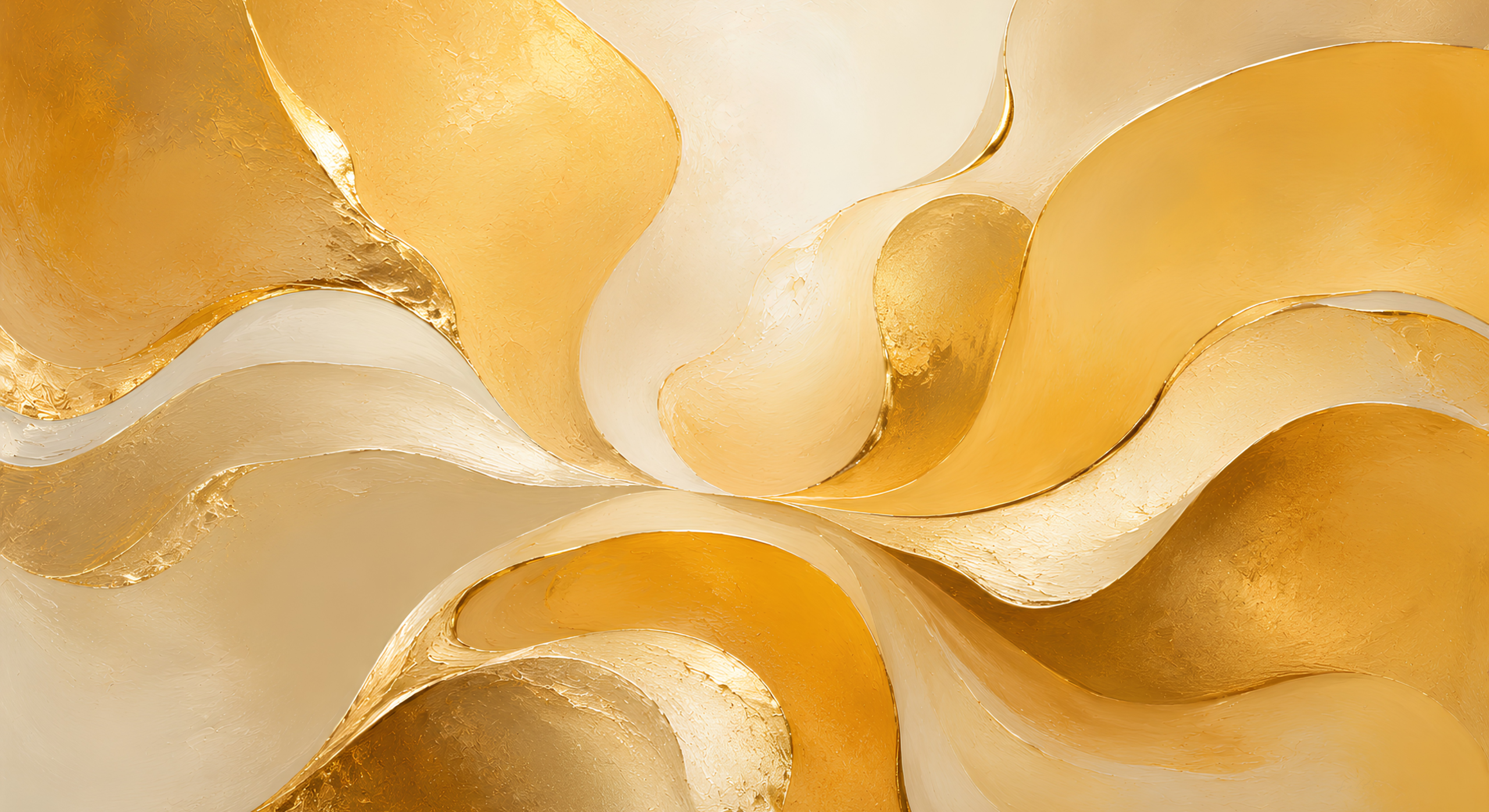 Golden Veil Abstract Art