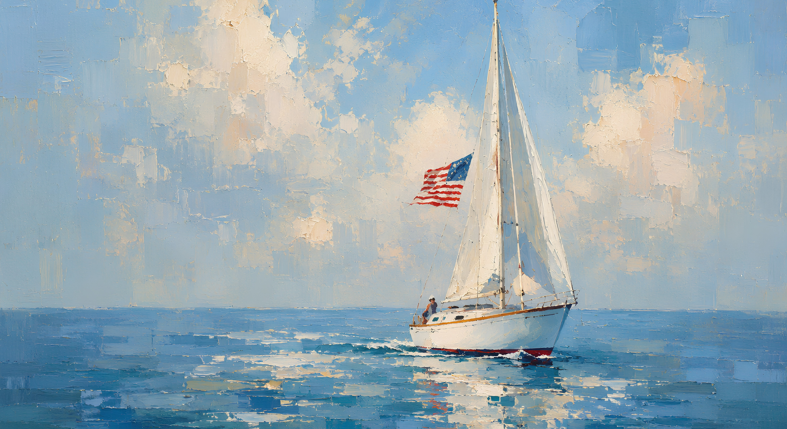 Summer Sailboat TV Art