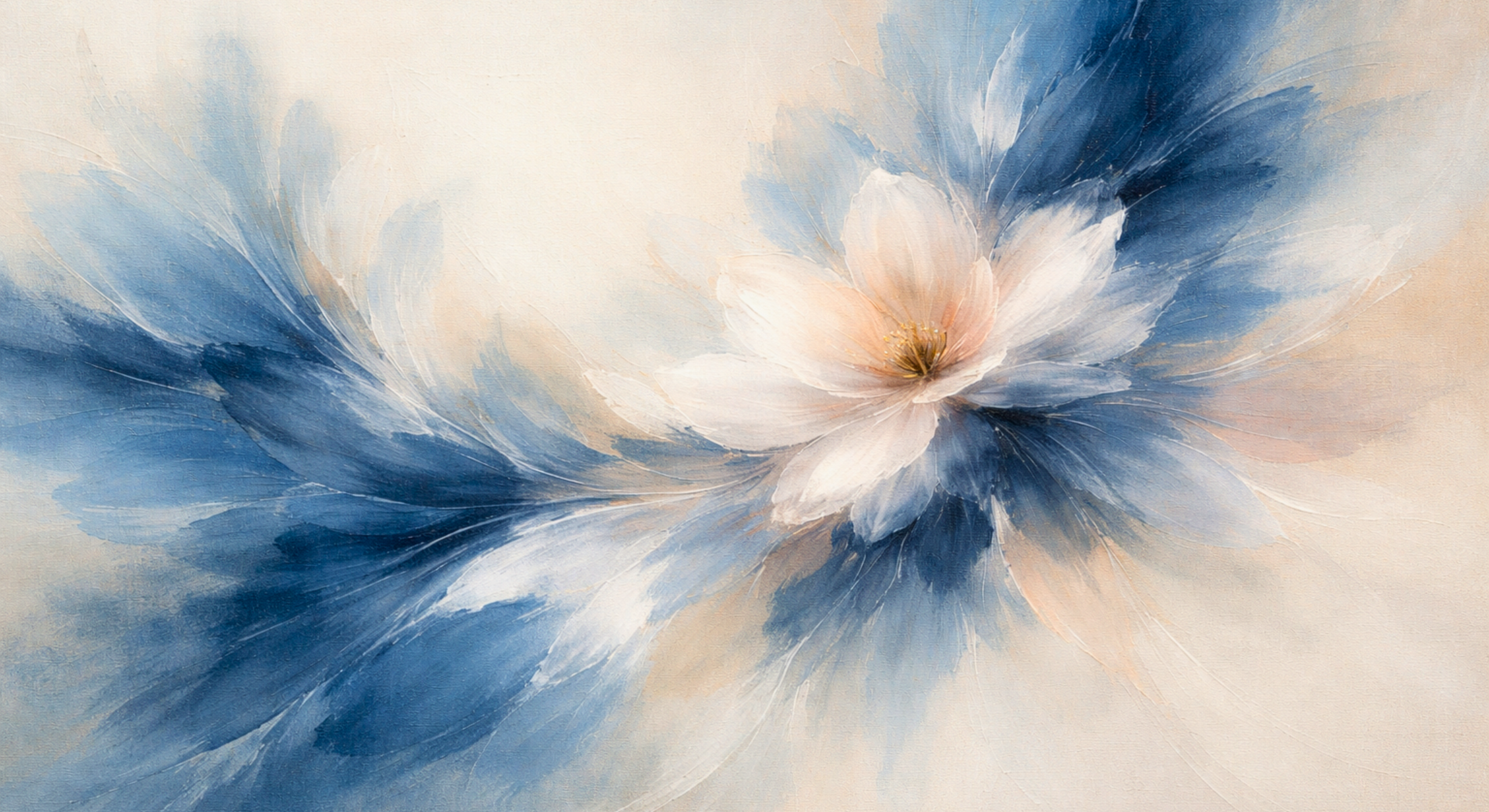 Spring Flow II Blue Floral Art