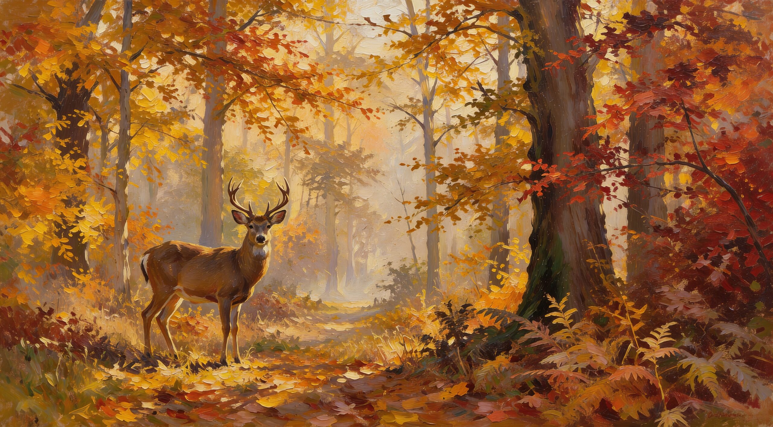 Autumn Deer in the Forest TV Art