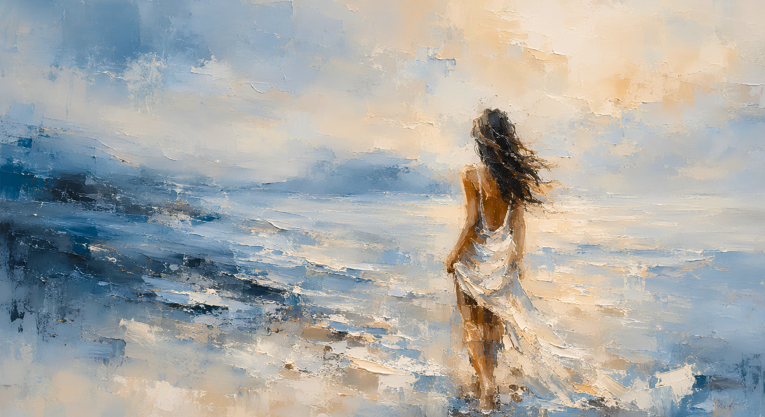 Woman by the Sea TV Art